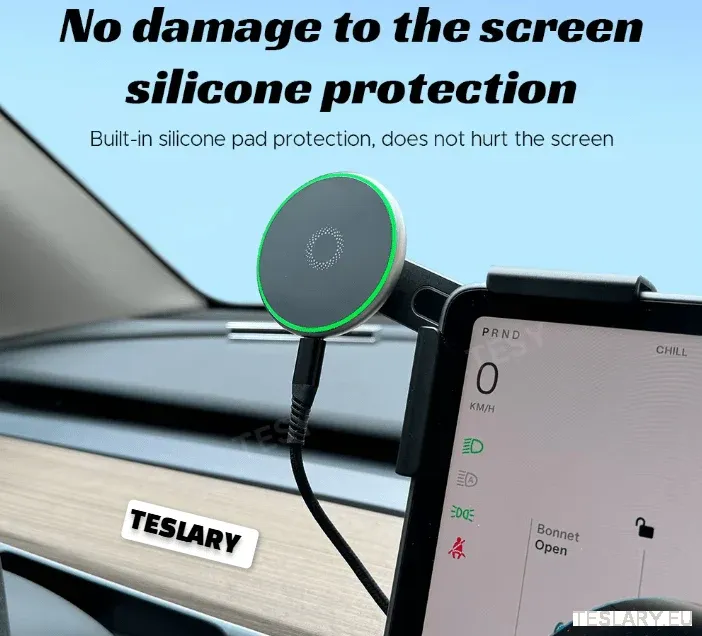 Tesla Schermo Mount Porta del telefono 15W Magsafe Caricatore wireless Wireless Tesla Model 3/Modello 3+ Highland/Modello...