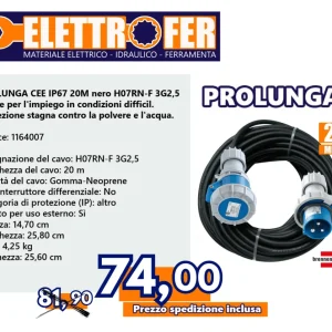 PROLUNGA CEE IP67 20M nero H07RN-F 3G2,5