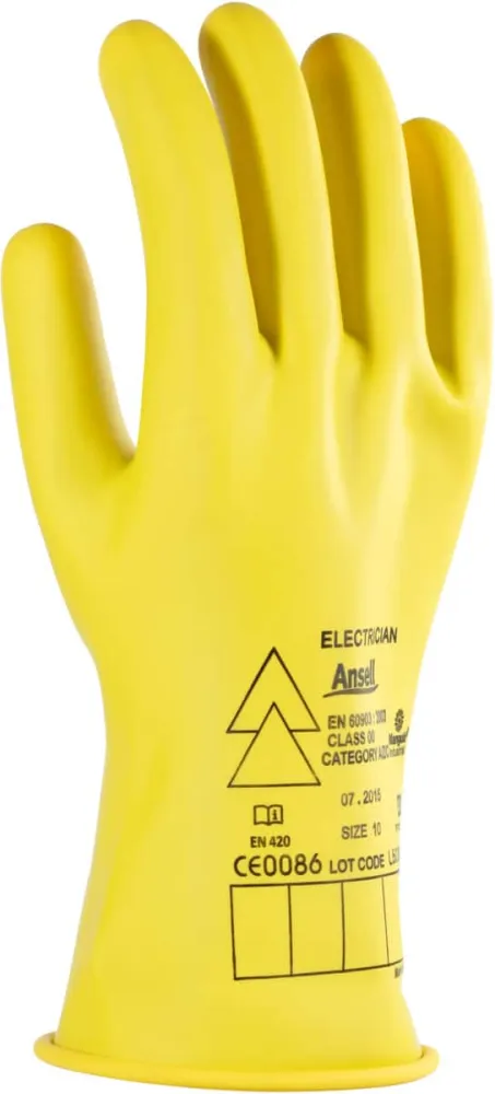 ANSELL Paio di guanti per elettricisti E013Y 500 V AC