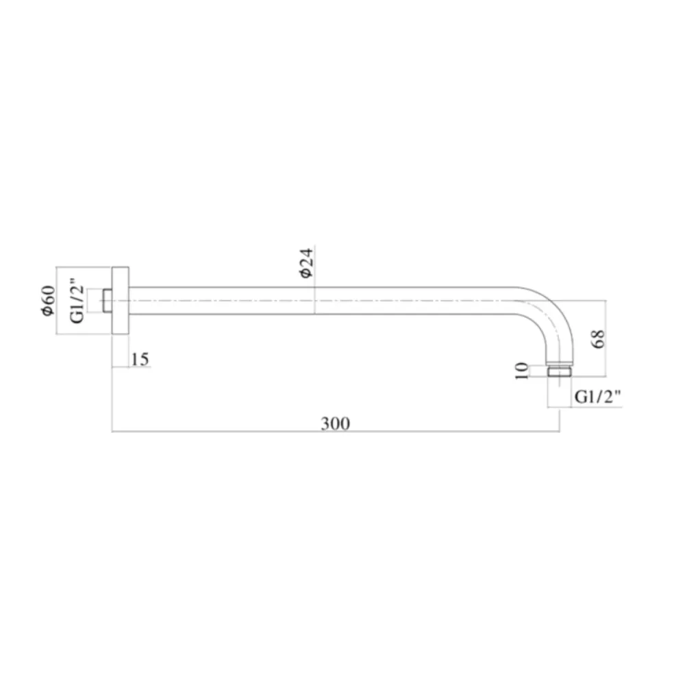Braccio doccia Lusso l. 300 mm Paffoni - Bronzato | Antiscivolo | Antistatico