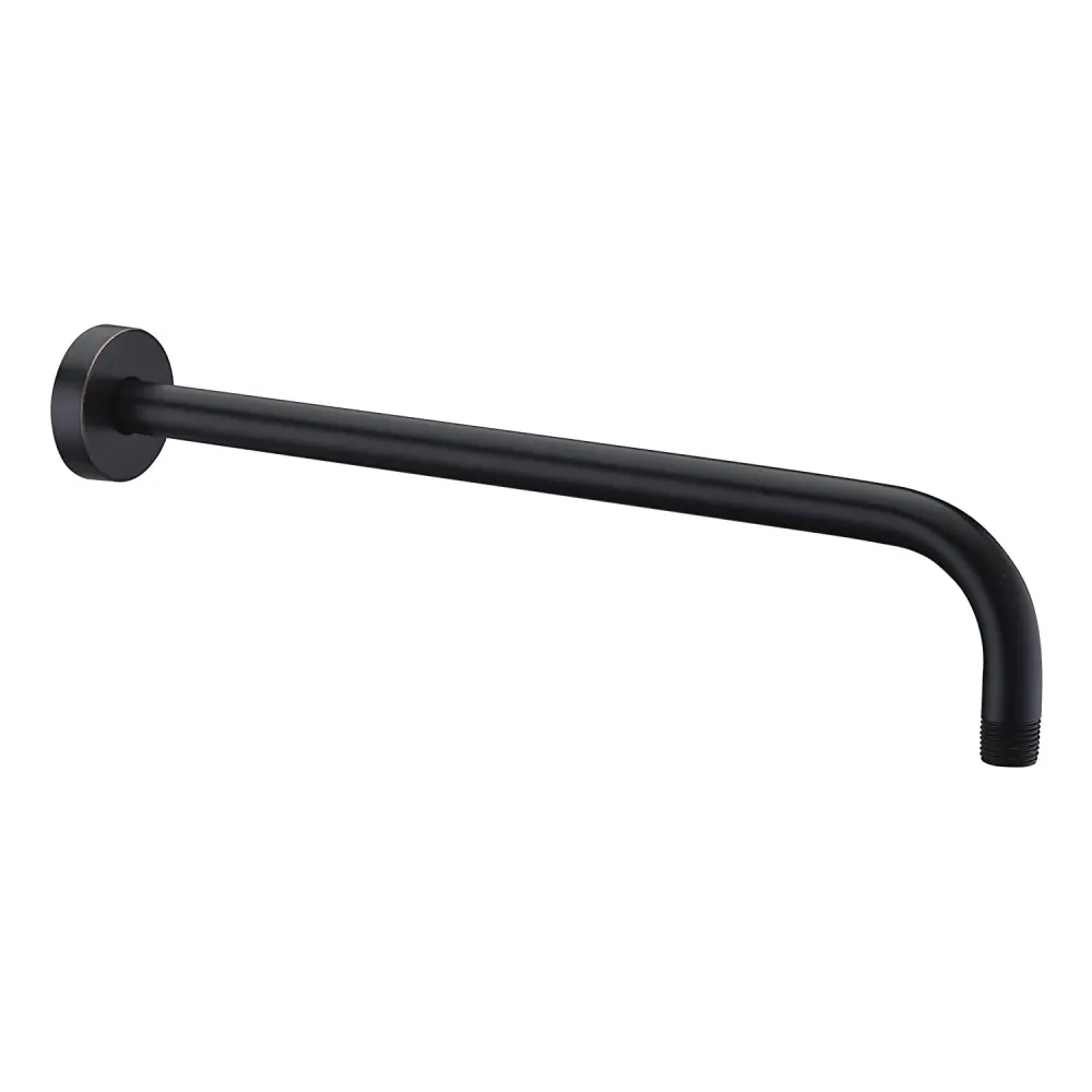 Braccio doccia lusso ottone verniciato nero opaco Paffoni 30 cm con Visiera Trasparente