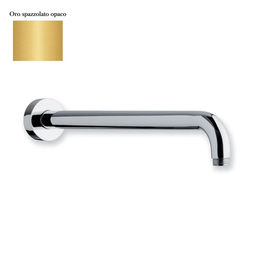 Braccio doccia lusso tondo ottone lunghezza 350mm oro spazzolato