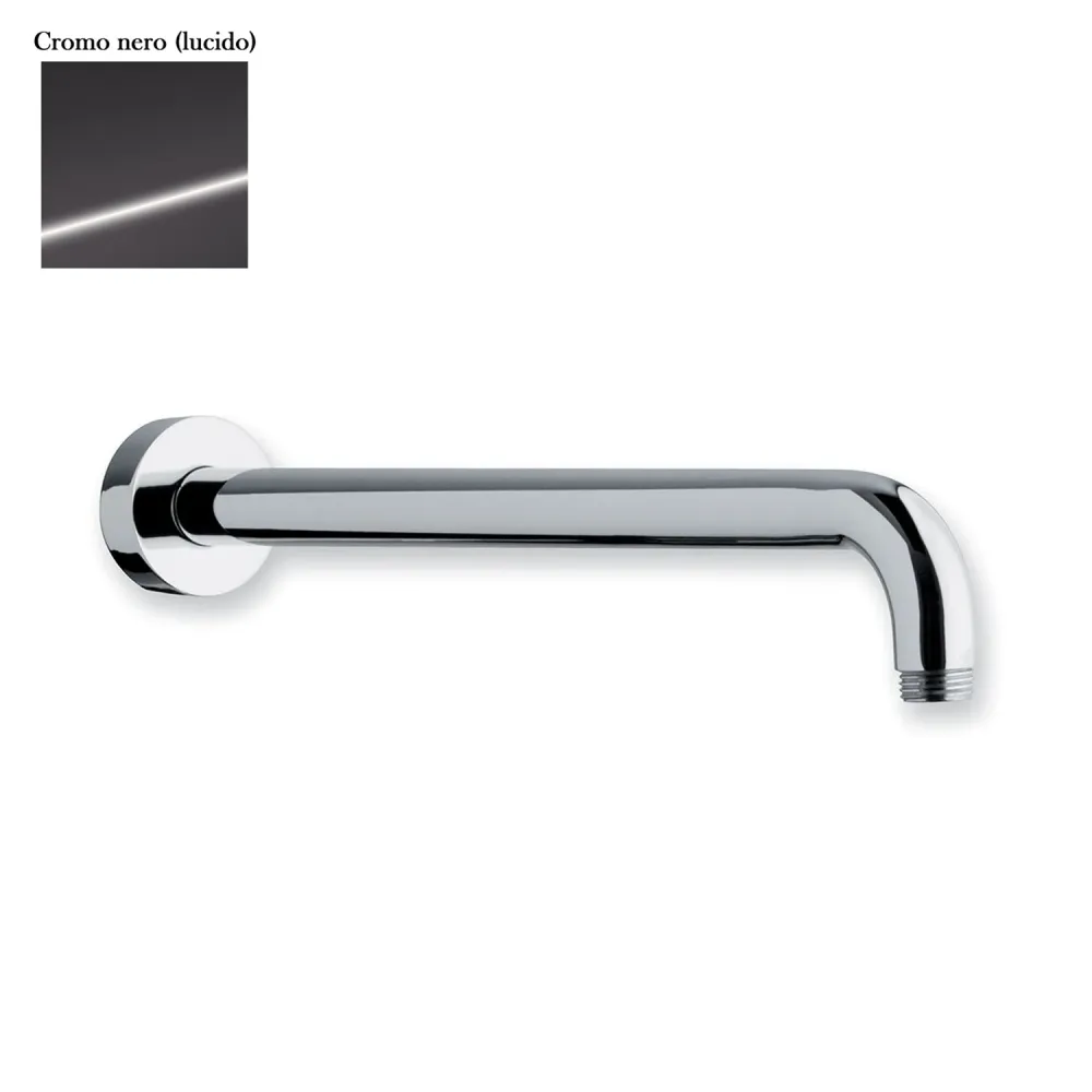 Braccio doccia lusso tondo ottone lunghezza 350mm cromo nero per Uso Industriale