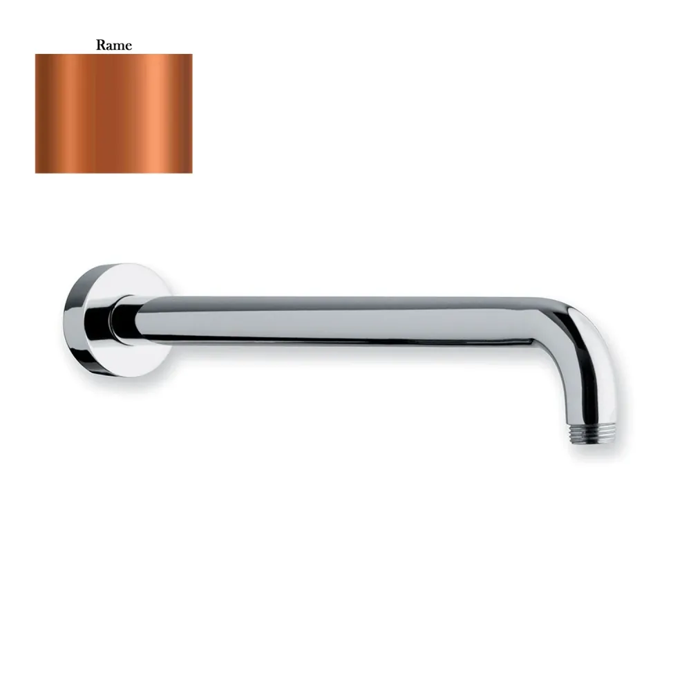 Braccio doccia lusso tondo ottone lunghezza 400mm rame | Antiscivolo | Antistatico