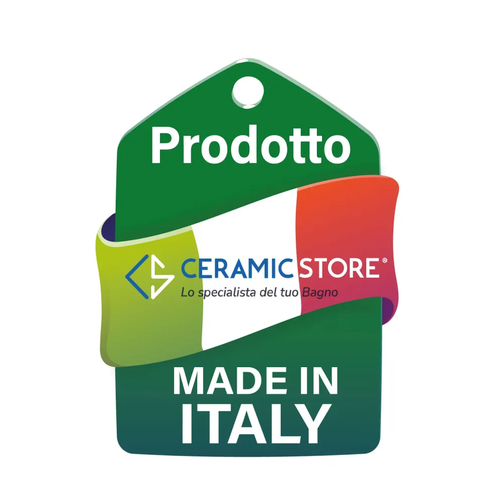 Braccio doccia quadrato da 35 cm Paffoni Level ottone cromato lucido con Visiera Trasparente