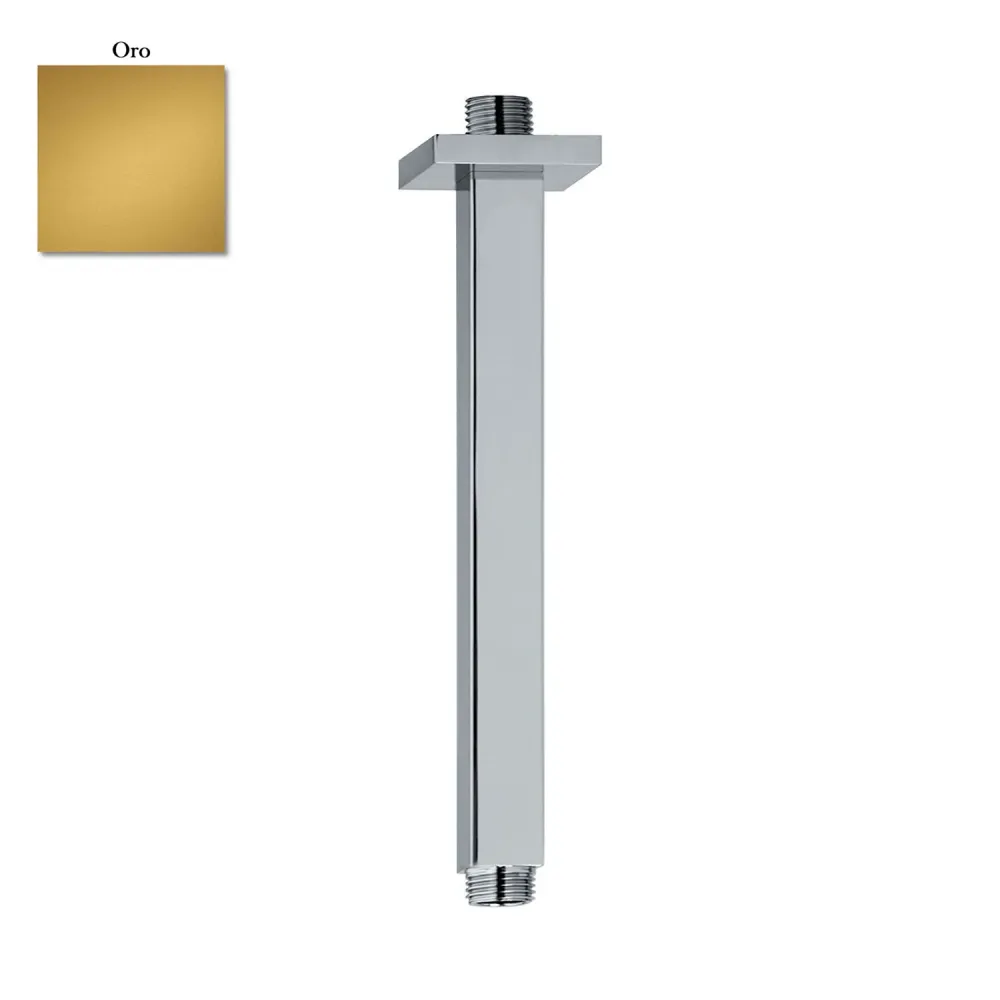 Braccio doccia soffitto 22x22mm lunghezza 100mm oro
