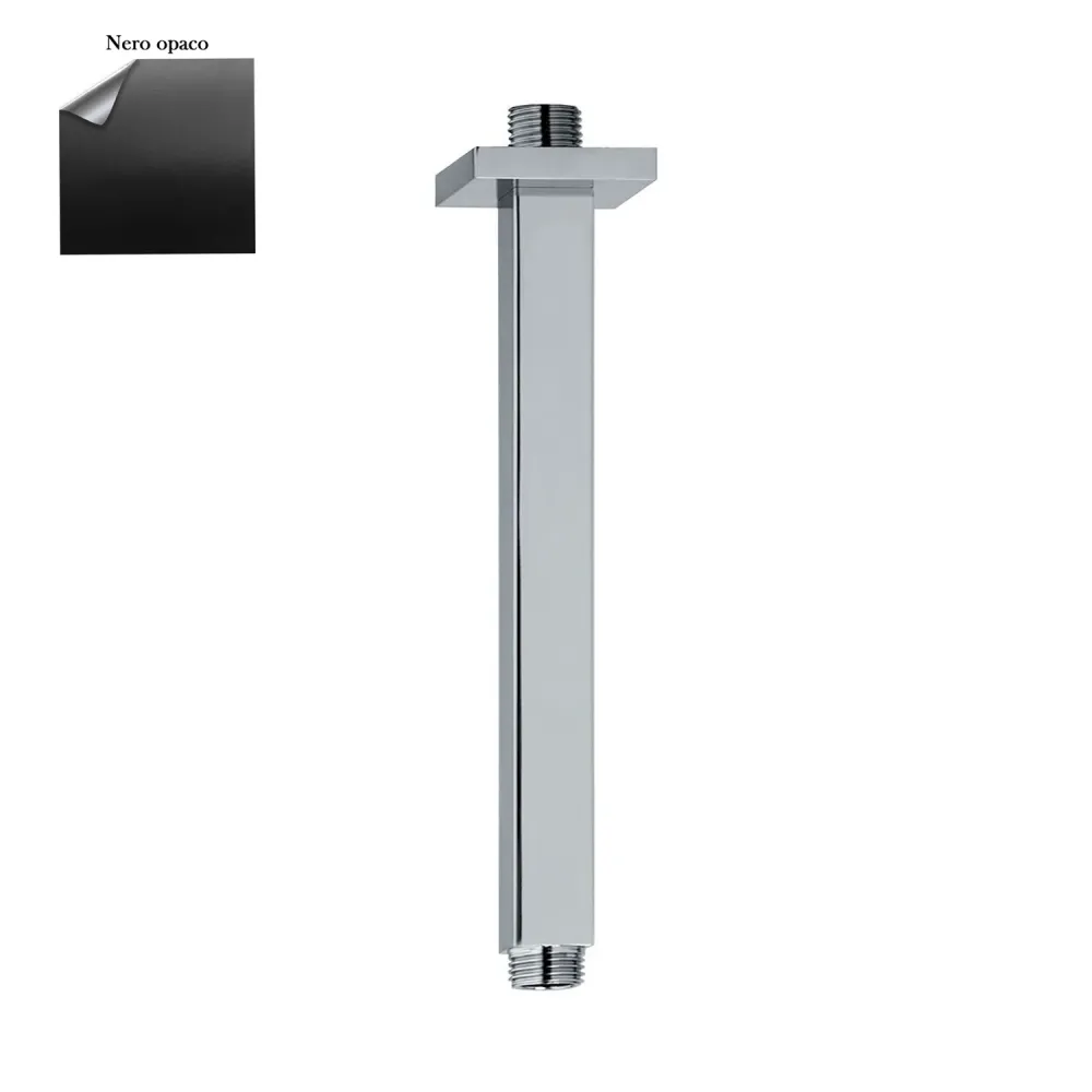 Braccio doccia soffitto 22x22mm lunghezza 300mm nero