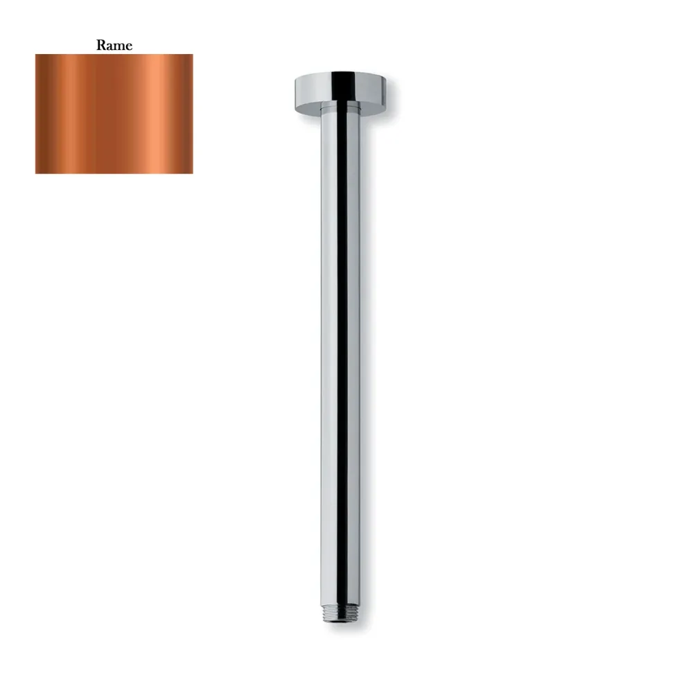 Braccio doccia soffitto tondo 23mm x 300mm rame