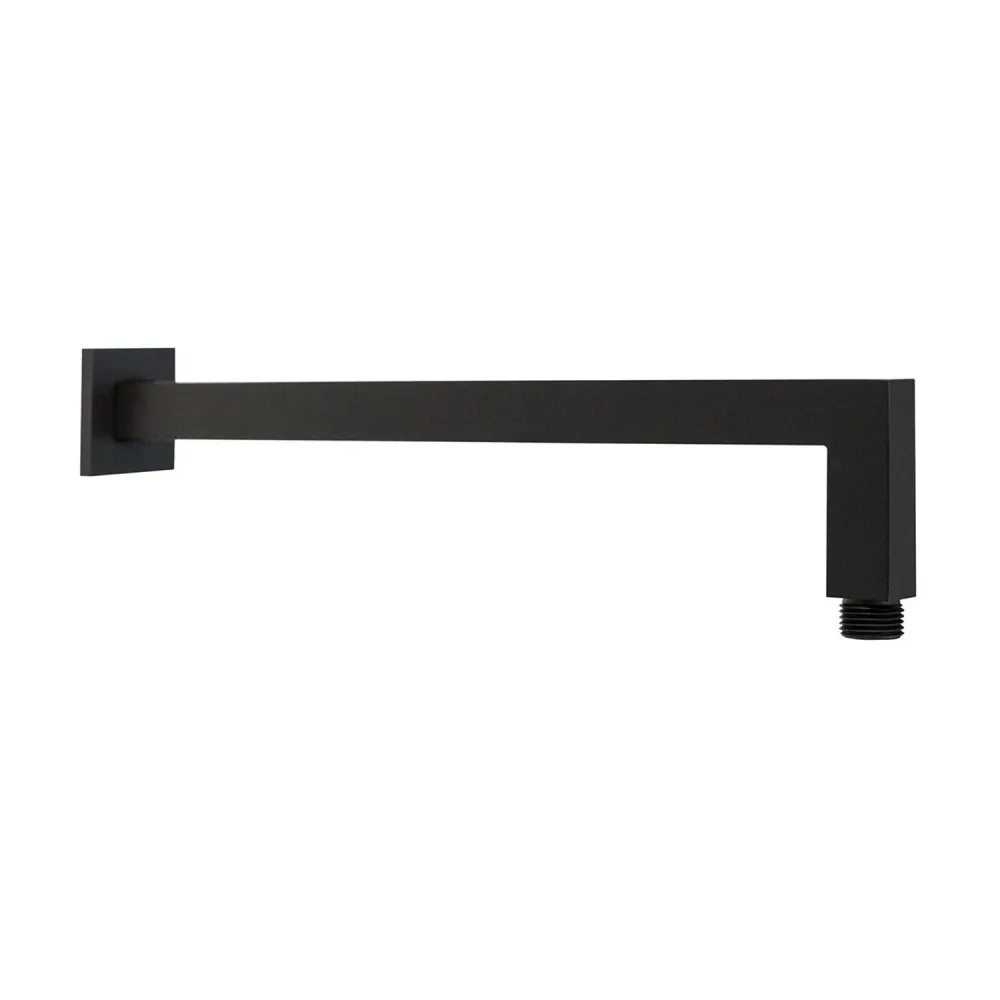 Braccio doccia squadrato ottone 22x22mm nero