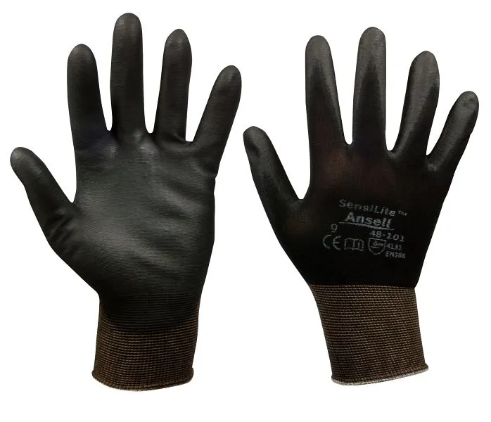 Guanti maglia ottimo SW-Stahl nylon taglia 9 con rivestimento PU confezione da 10 paia Z634