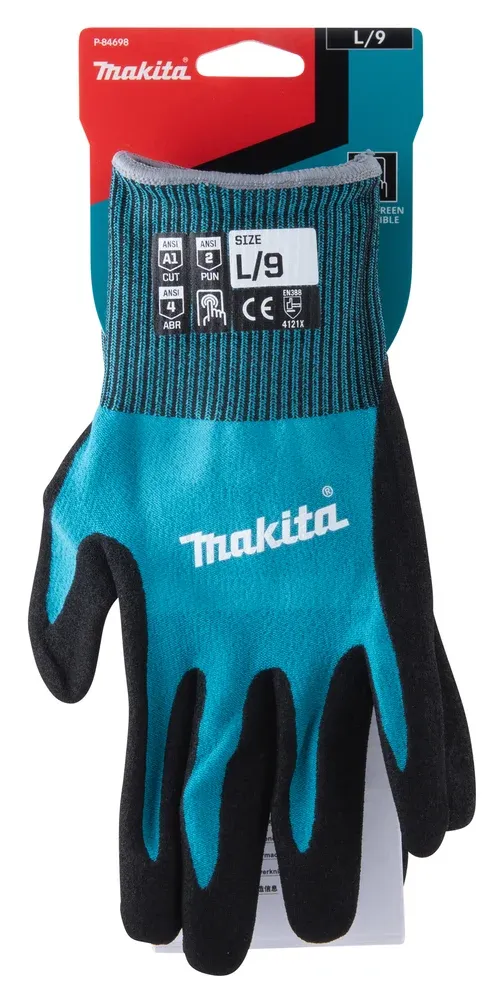 Guanti MAKITA resistenti al taglio FITKNIT™ livello 1 TAGLIA L - P-84698