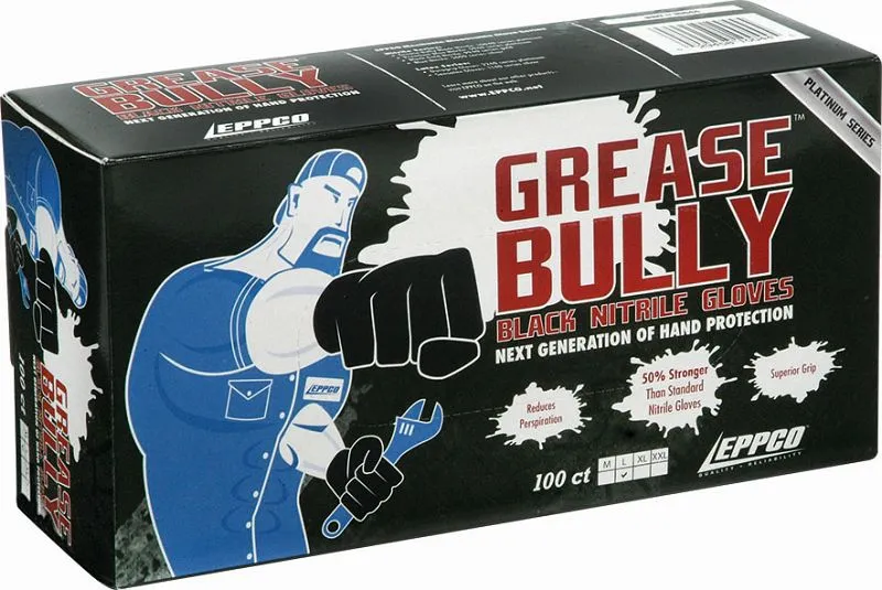 Guanti monouso nitrile Kunzer neri "GREASE BULLY" taglia XXL confezione da 100 GREASE BULLY XXL