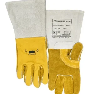 Guanti per saldatura ELMAG 5 dita WELDAS 10-2750 XXL MIG/MAG/MMA pelle fiore di mucca 59111