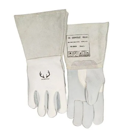 Guanti per saldatura ELMAG 5 dita WELDAS 10-2850 L MIG/MAG/MMA pelle di cervo lunghezza: 36 cm misura 9 (1 paio) 59112