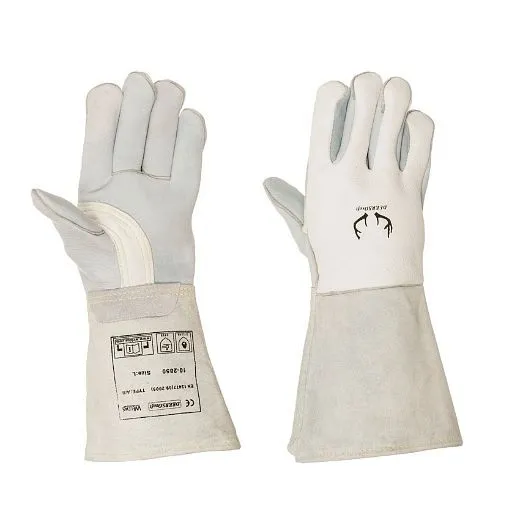 Guanti per saldatura ELMAG 5 dita WELDAS 10-2850 L MIG/MAG/MMA pelle di cervo lunghezza: 36 cm misura 9 (1 paio) 59112