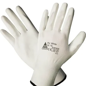Guanti di sicurezza maglia ottimo Hase con morbido rivestimento PU bianco taglia: 6 PU: 10 paia 509520-6
