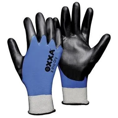 Guanto OXXA X-Pro-Dry nero/blu PU: 12 paia misura: 9 15130009