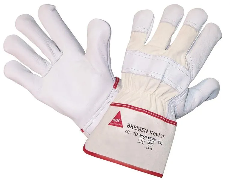 Hase Safety BREMEN-Kevlar® guanti di sicurezza 5 dita pelle saturato fiore taglia: 10 PU: 12 paia 291020
