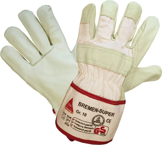 Hase Safety BREMEN-SUPER guanti di sicurezza 5 gambe pelle carico fiore taglia: 6 PU: 12 paia 293000-6