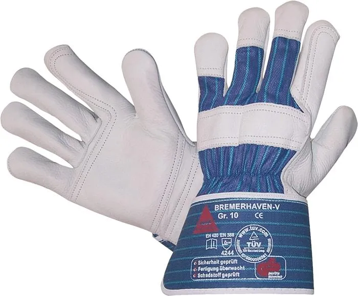 Hase Safety BREMERHAVEN-V guanti di sicurezza 5 gambe pelle saturato fiore taglia: 9 PU: 12 paia 291200-9