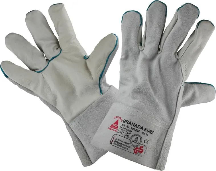 Hase Safety GRANADA-guanti di sicurezza corti 5 dita pelle bovina misura: 12 100328