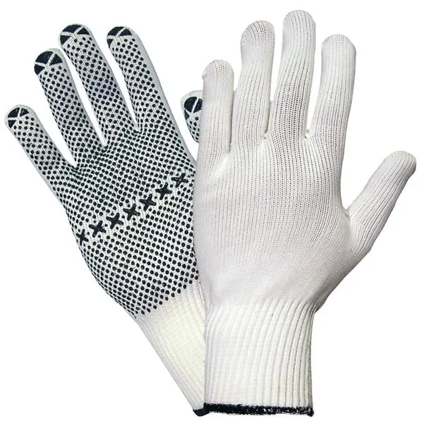 Hase Safety NAMUR guanti di sicurezza 5 impugnature maglia di nylon/cotone con gommini taglia: 6 PU: 12 paia 507555-6