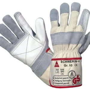 Hase Safety SCHWERIN - V guanti di sicurezza 5 gambe crosta di pelle taglia: 9 PU: 12 paia 212170-9