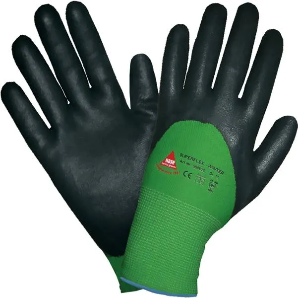 Hase Safety SUPERFLEX WINTER guanti di sicurezza 5 impugnature nitrile taglia: 8 UI: 10 paia 508620-8