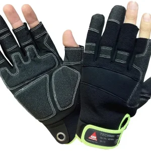 Hase Safety TECHNIK-3 dita guanti di sicurezza pelle sintetica taglia: 9 PU: 10 paia 421030-9