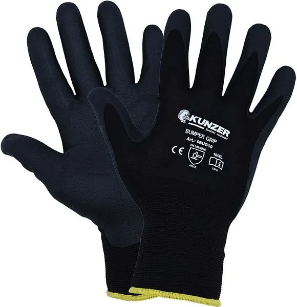 Kunzer BUMPER GRIP - taglia: 8/M guanti da lavoro confezione da 12 paia 9BUG08