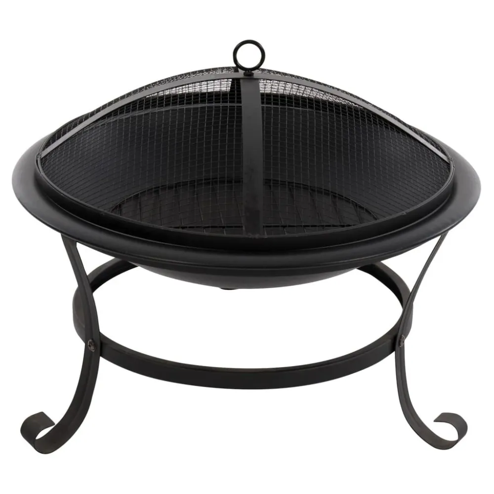 RedFire Braciere Atlanta 51 cm Acciaio Nero 85014 con Filtri Sostituibili