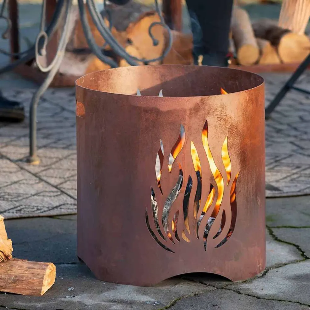Scarpe Antinfortunistiche RedFire Braciere Artigianale da Giardino Kiruna Ruggine Acciaio
