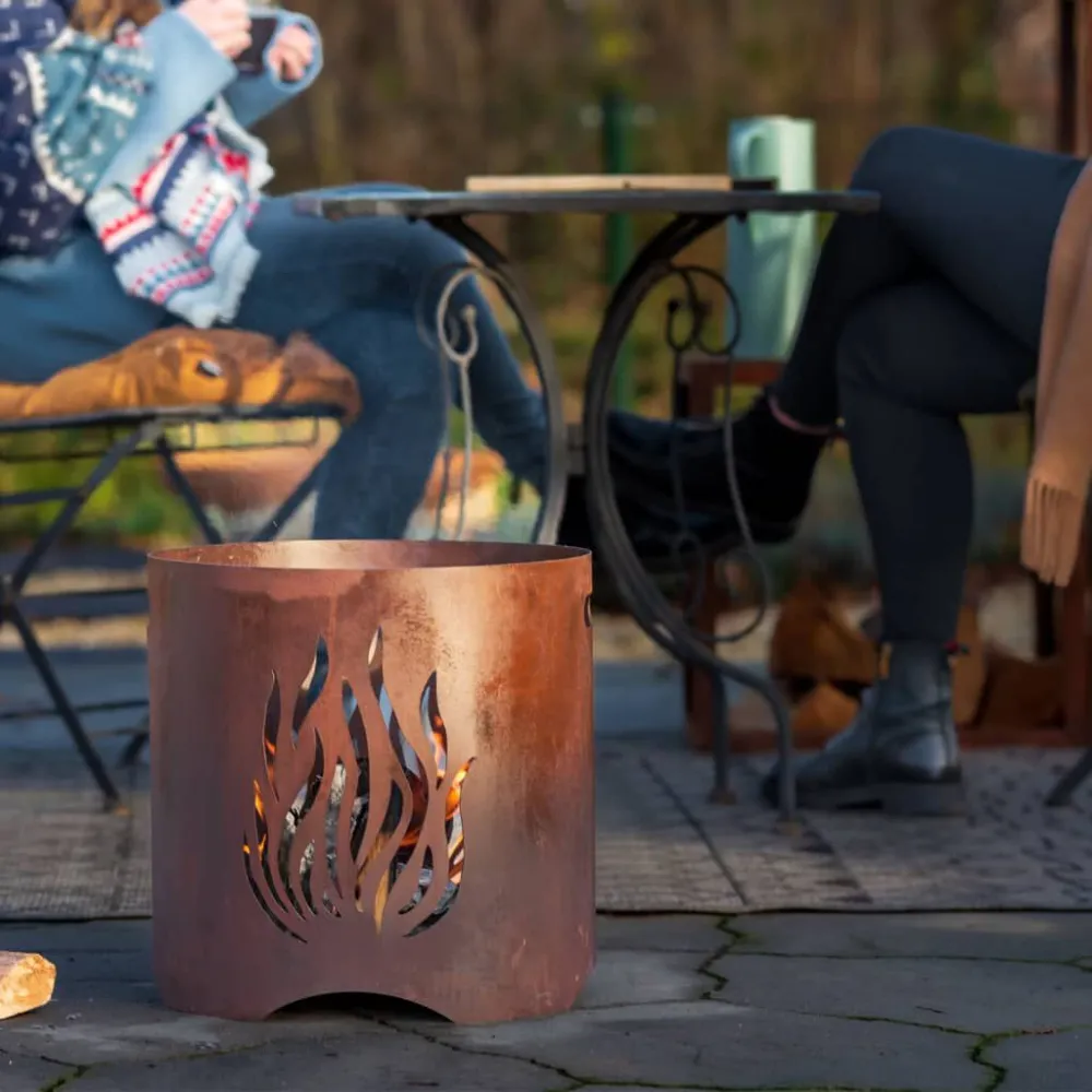 Scarpe Antinfortunistiche RedFire Braciere Artigianale da Giardino Kiruna Ruggine Acciaio