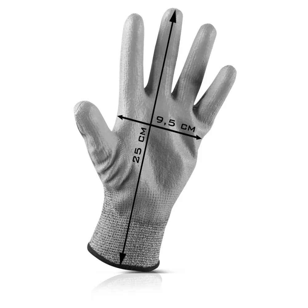 Steelworks Schnittschutz guanti 5 set XL Protection Classe F en388: 2016 guanti da lavoro | Scarpe mano di montaggio | Gua...