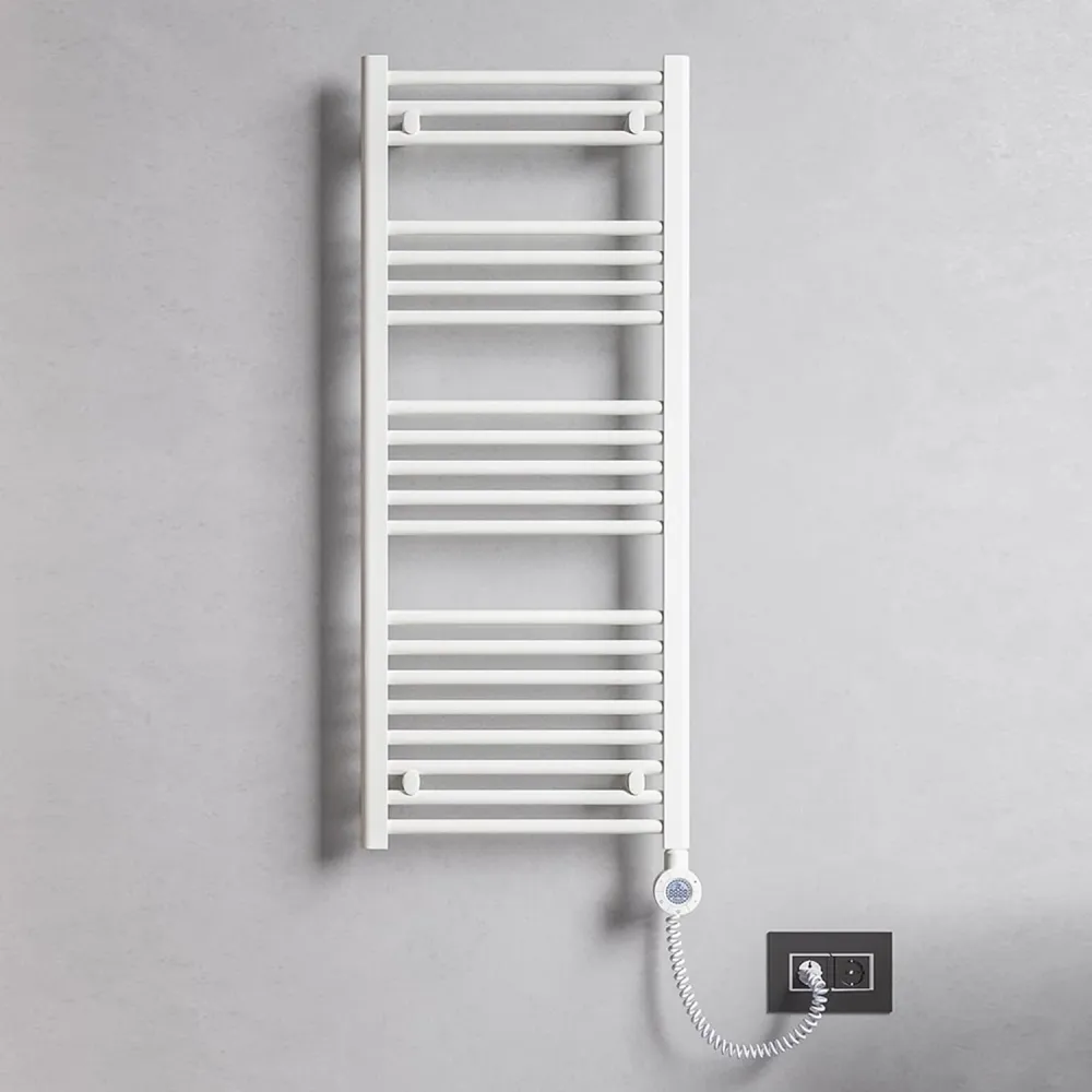 Termoarredo elettrico bianco 1200x500 Lazzarini E-Bolzano 500 watt con termostato