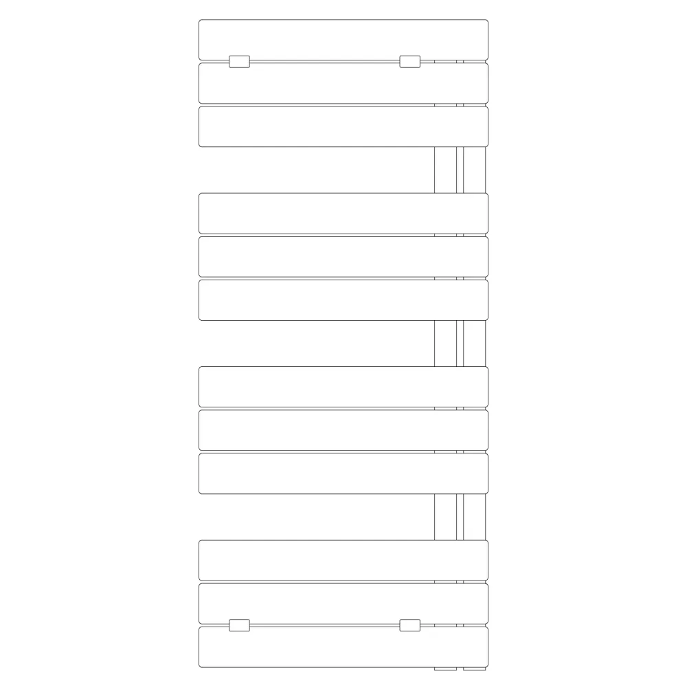 Termoarredo idraulico modello Alba di Lazzarini 1130x500 - Bianco