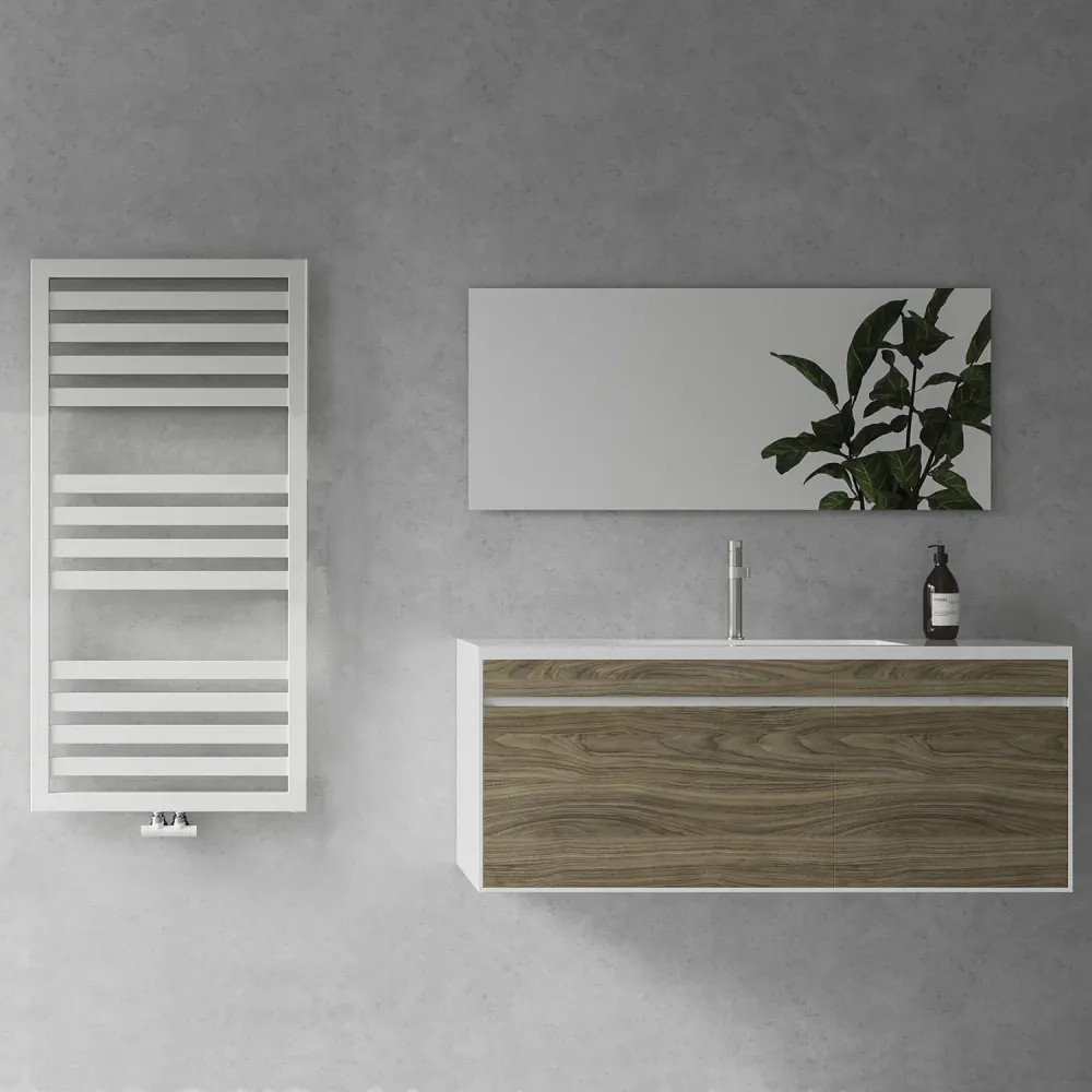 Termoarredo idraulico modello Cuneo 1200x500 dritto - Bianco