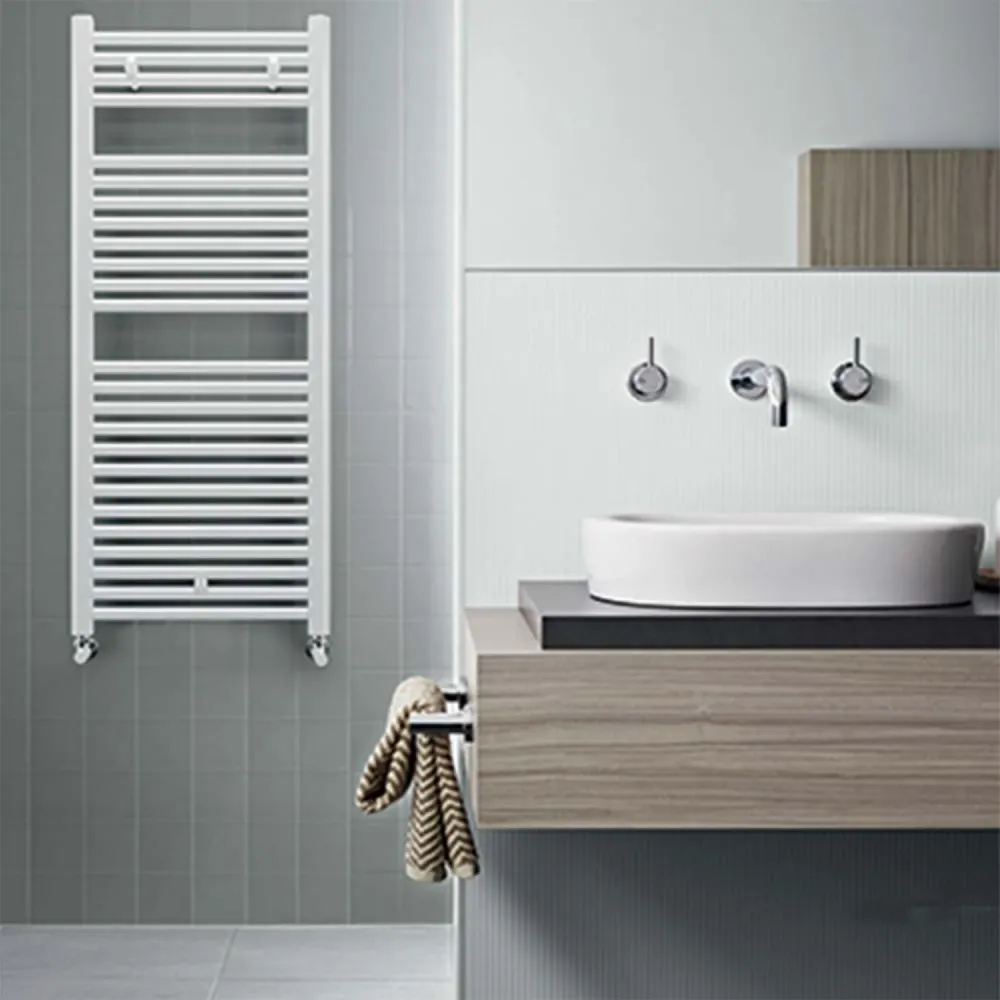 Termoarredo scaldasalviette acciaio verniciato bianco 1230x500 interasse 450 Lazzarini Roma