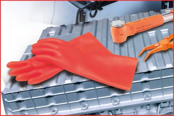 KS Tools Guanto protettivo da elettricista con protezione meccanica e termica taglia 11 classe 2 rosso lunghezza: 410 mm 1...