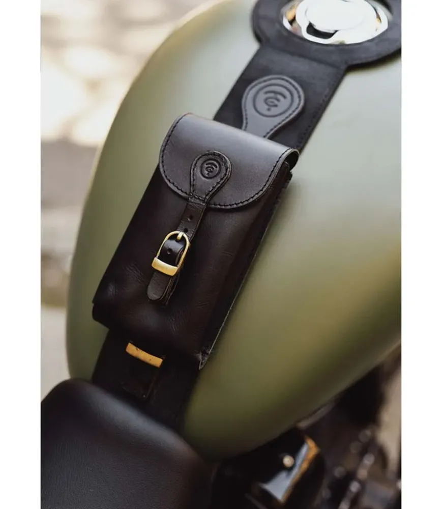 Paraserbatoio con Borsa per Meteor 350 - Cafe Twin x Trip Machine Nero
