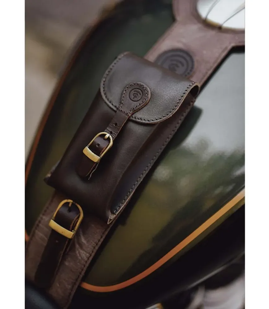 Paraserbatoio con Borsa per Super Meteor 650 - Cafe Twin x Trip Machine Marrone