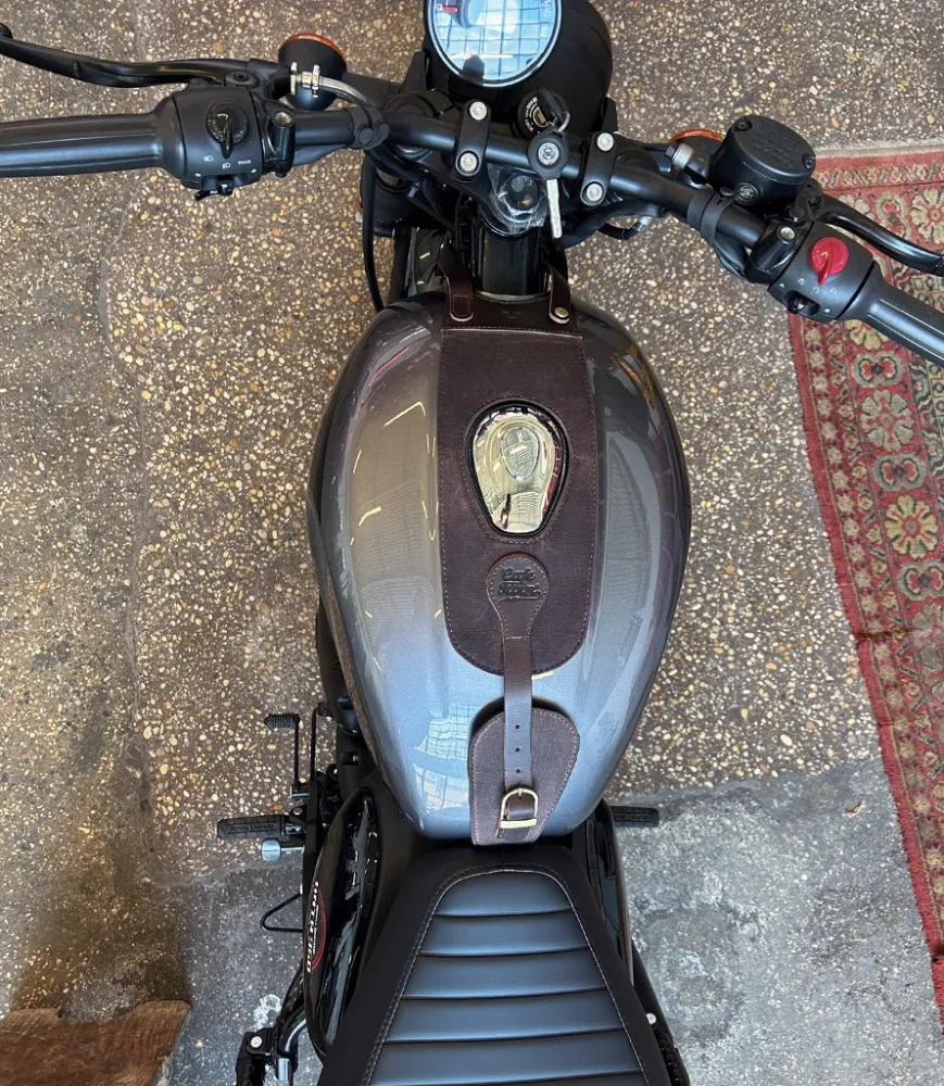 Paraserbatoio per HNTR 350 - Cafe Twin x Trip Machine Marrone