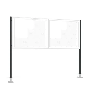 Supporto acciaio WSM ( coppia) da tassellare 80 x 40 x 2150 mm 103000495