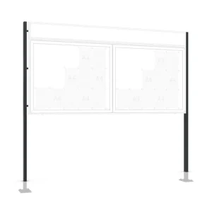 Supporto acciaio WSM ( coppia) da tassellare 80 x 40 x 2390 mm 103000719