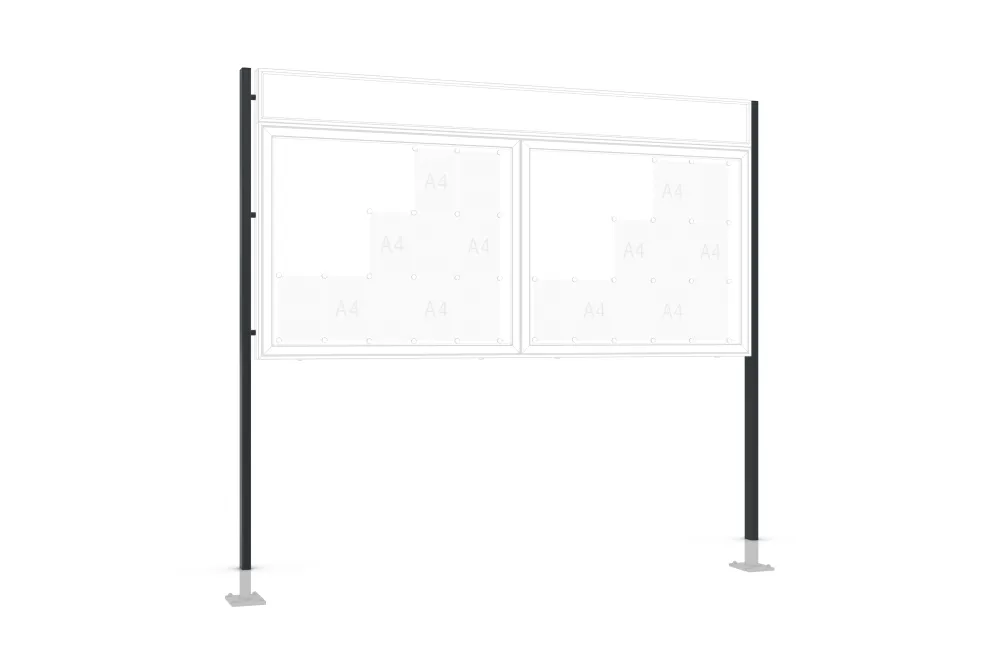 Supporto acciaio WSM ( coppia) da tassellare 80 x 40 x 2390 mm 103000719