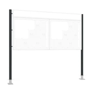 Supporto acciaio WSM ( coppia) da tassellare diametro 80 x 2390 mm 103000751