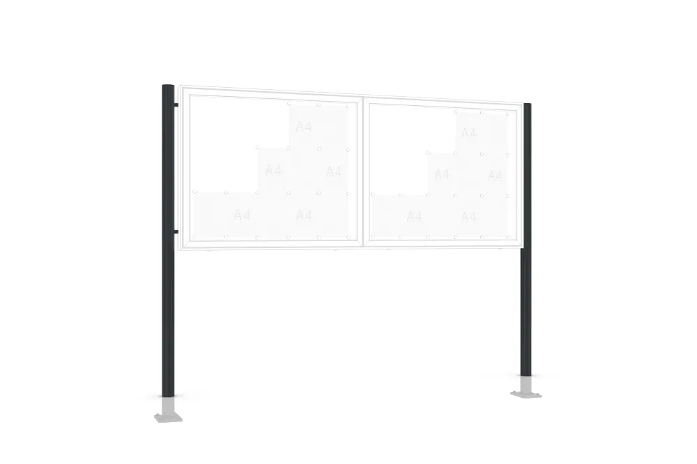 Supporto acciaio WSM ( coppia) da tassellare diametro 80 x 2150 mm 103000750