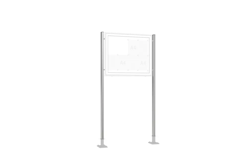Supporto WSM alluminio ( coppia) da tassellare 80 x 40 x 2150 mm 103000377