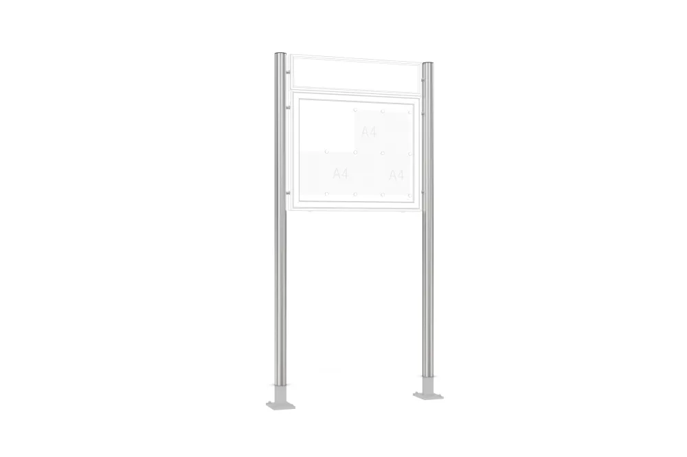 Supporto WSM alluminio ( coppia) da tassellare diametro 80 x 2390 mm 103000715