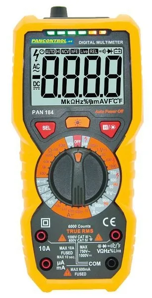 Multimetro digitale PANCONTROL 1000V CAT III True RMS temperatura capacità misura di frequenza PAN 184